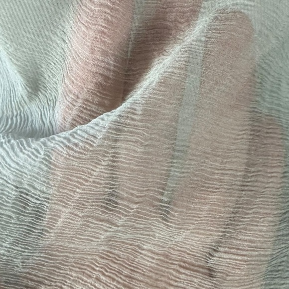 Vintage Mary Green Silk Sheer Mesh & Lace Fairy Slip Dress Nightie Small Grey - Picture 5 of 8